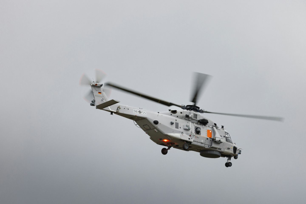 German Navy NH90 Sea Tiger performs maiden flight