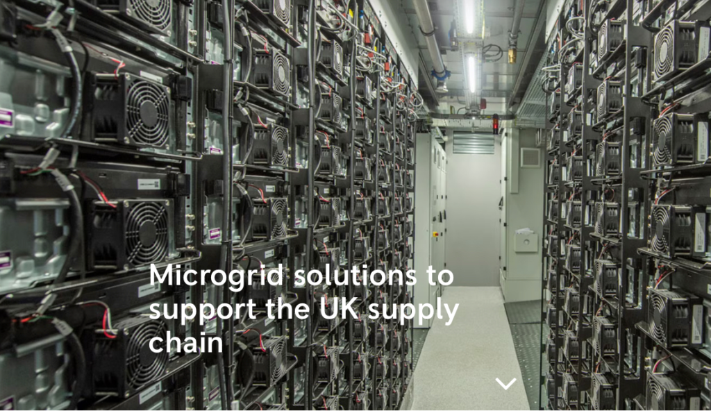 Microgrid solutions to support UK supply chain