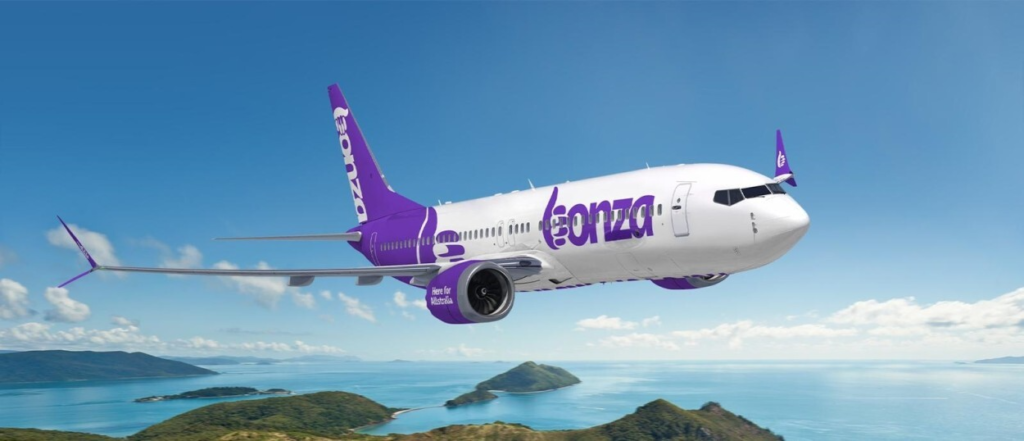 Bonza’s new Gold Coast to Darwin route delivers bright purple streak