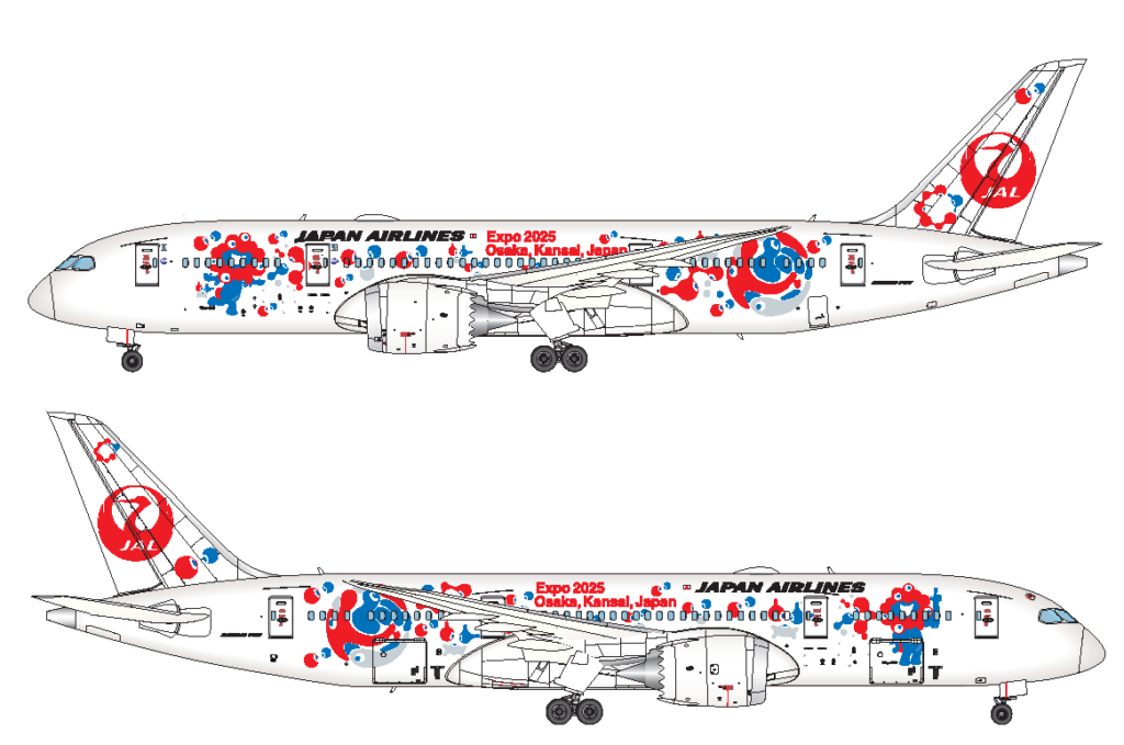 JAL unveils logo jet for International Routes Expo 2025