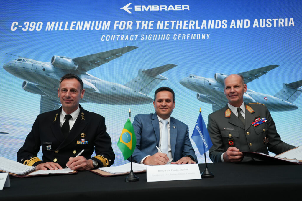 The Netherlands & Austria jointly order acquire 9 Embraer C-390 Millennium aircraft