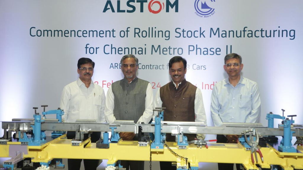 Alstom delivers first driverless trainset for Chennai Metro Phase II