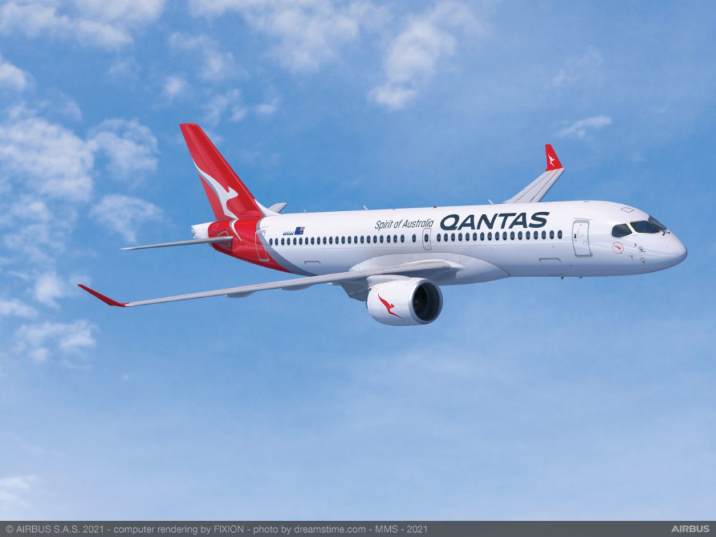 New QANTAS A220 arrives in Launceston