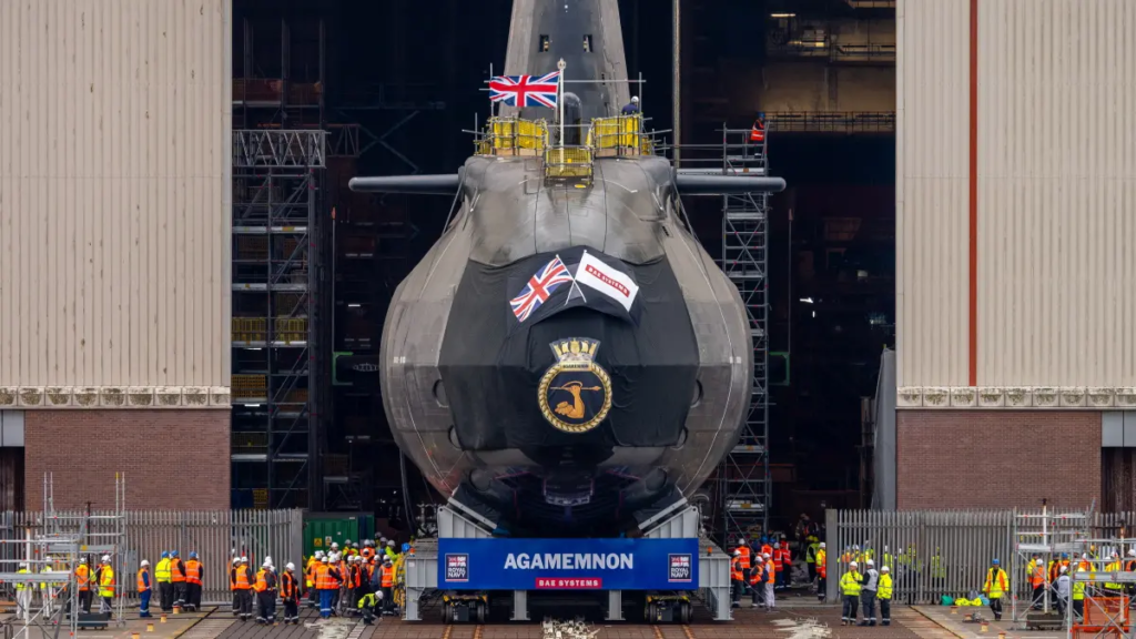 BAE Systems launches Royal Navy’s 6th Astute Class attack submarine Agamemnon