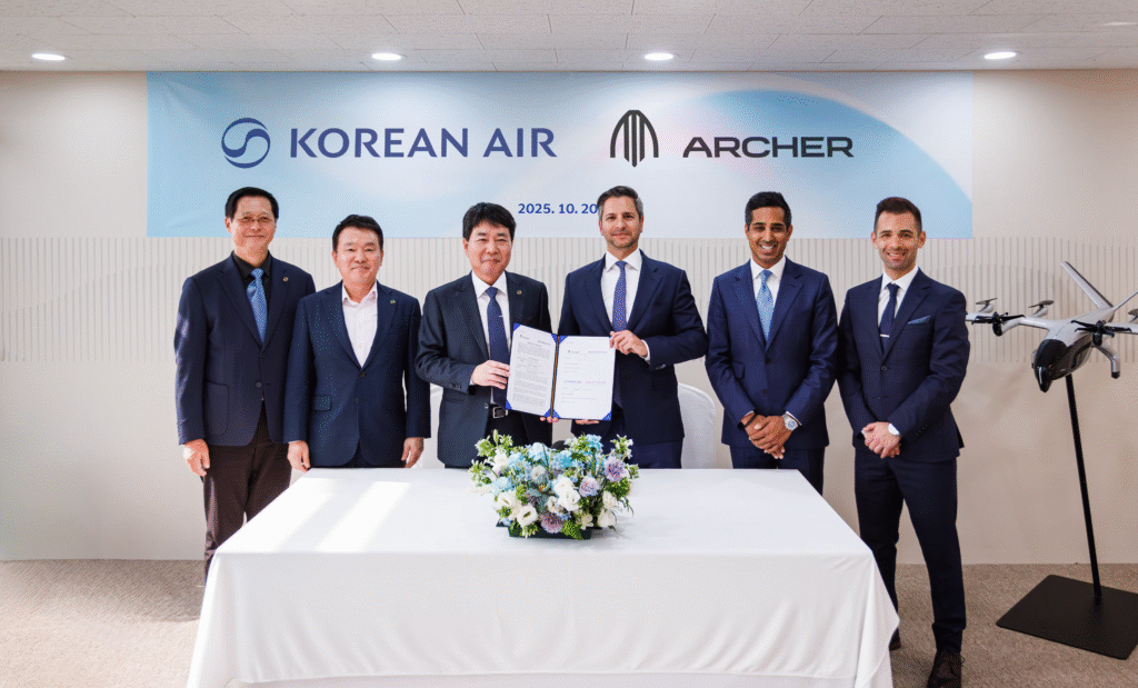 Korean Air selects Archer as exclusive partner to introduce EVTOL