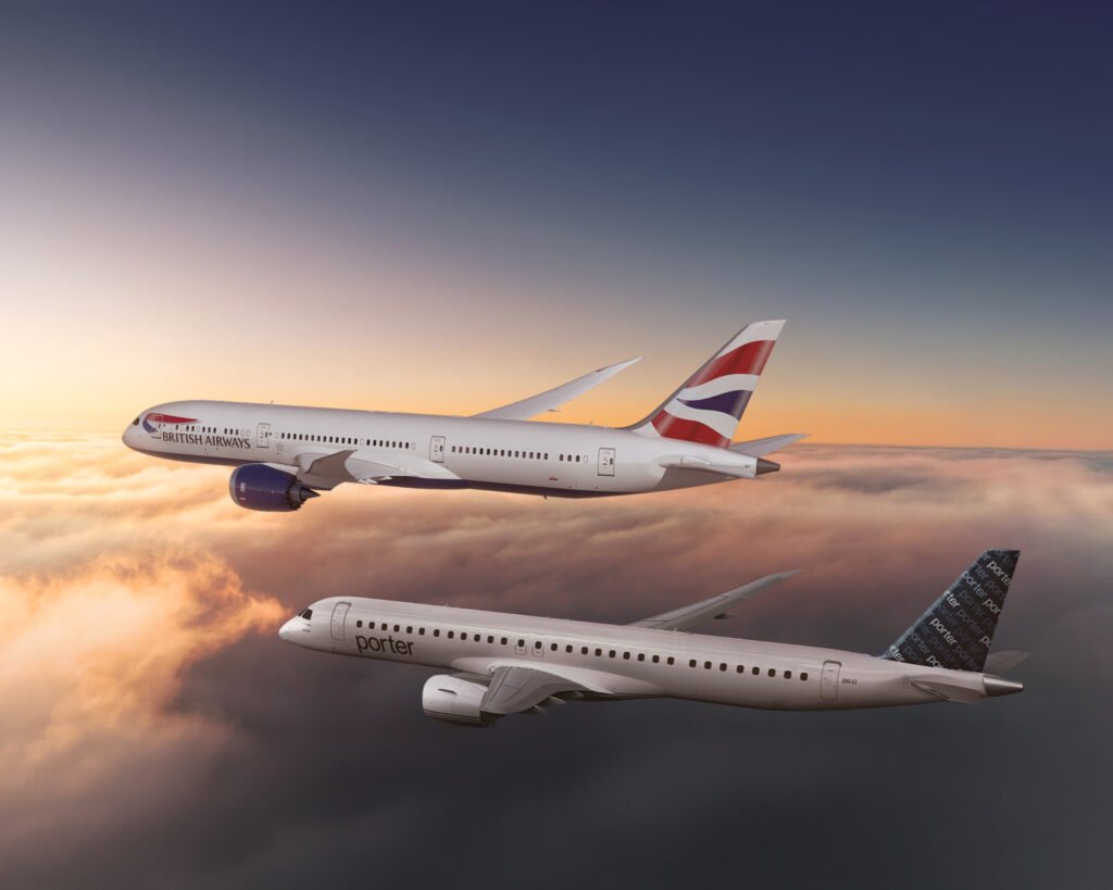 British Airways and Porter Airlines announce new codeshare agreement